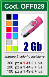 Memoria 2 Gb Usb (+0,20 SIAE)